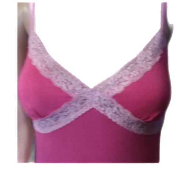 ⚡️SALE⚡️ PINK Victoria’s Secret PINK Spaghetti Strap Tank XS lace details - Picture 4 of 8
